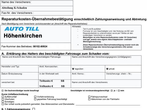 Reparatur Kosten Uebernahme Muenchen 1