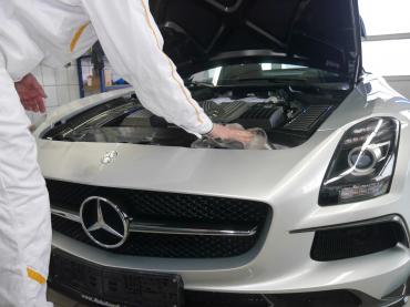 Handwaesche Trocknen Lackaufbereitung Muenchen Mercedes Sls 11